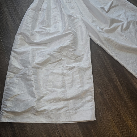 Free People Jade Jumpsuit Ivory Sz S Wide Leg Waist Tie Halter Vacation Resort - Picture 8 of 16